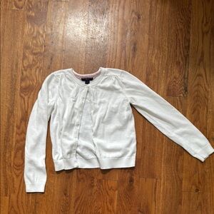 Gap Kids White Button-Up Cardigan